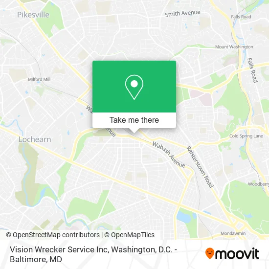 Vision Wrecker Service Inc map