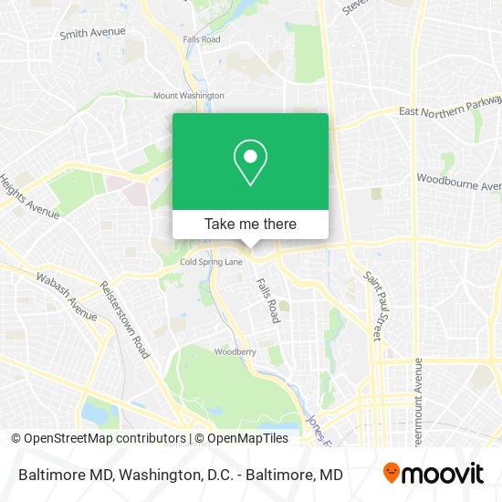 Baltimore MD map