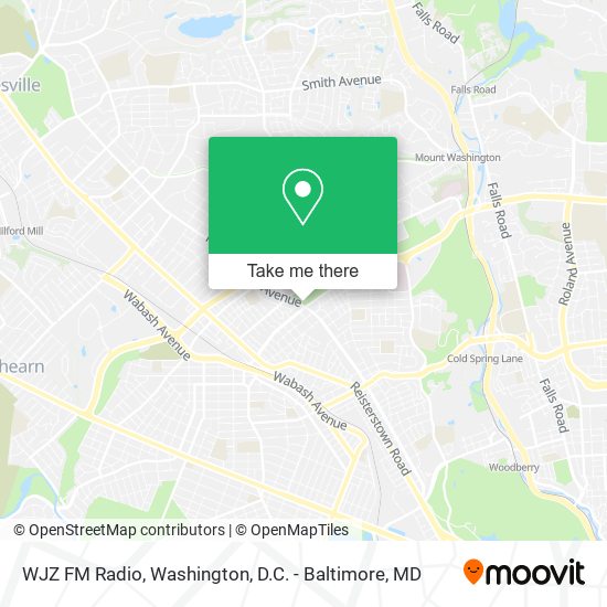 WJZ FM Radio map