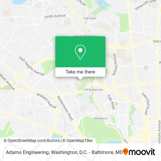Adams Engineering map