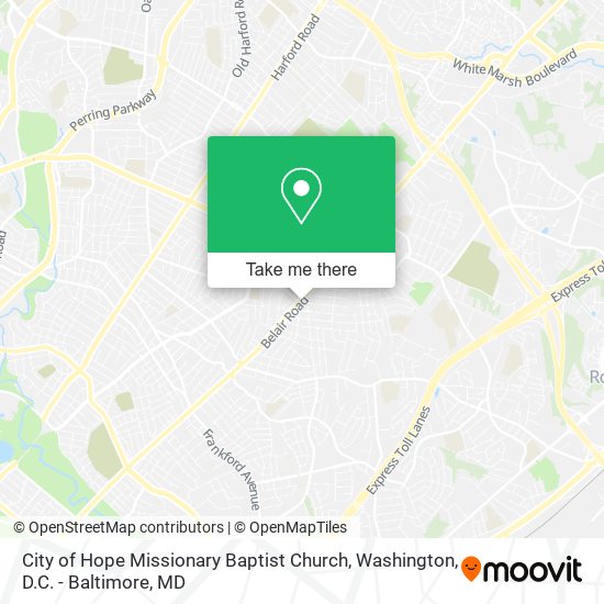 Mapa de City of Hope Missionary Baptist Church