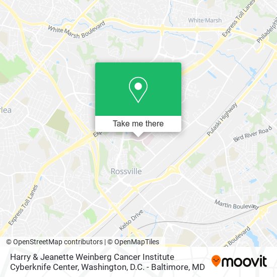 Harry & Jeanette Weinberg Cancer Institute Cyberknife Center map