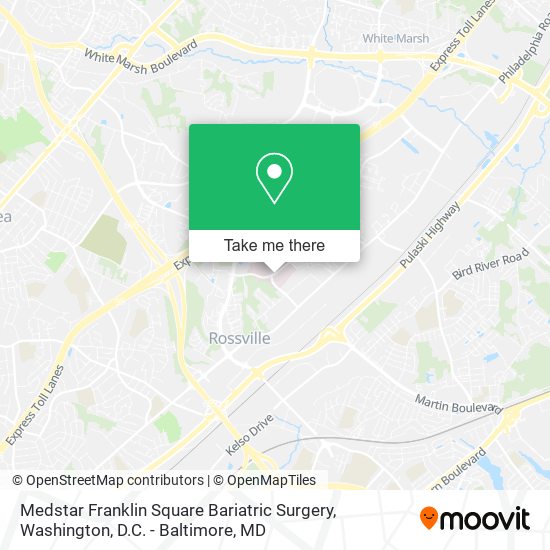 Medstar Franklin Square Bariatric Surgery map