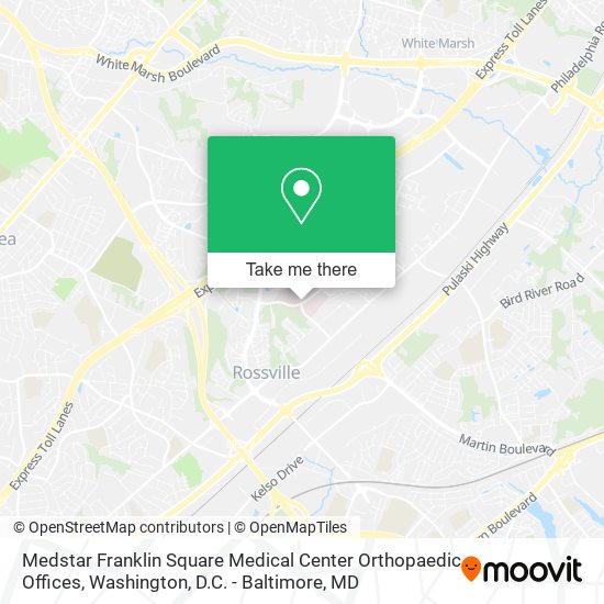 Medstar Franklin Square Medical Center Orthopaedic Offices map