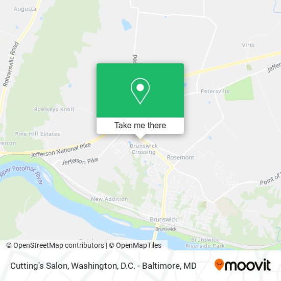 Cutting's Salon map