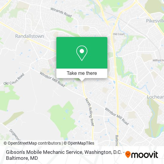 Mapa de Gibson's Mobile Mechanic Service