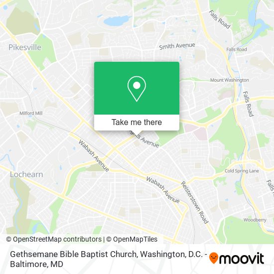 Mapa de Gethsemane Bible Baptist Church