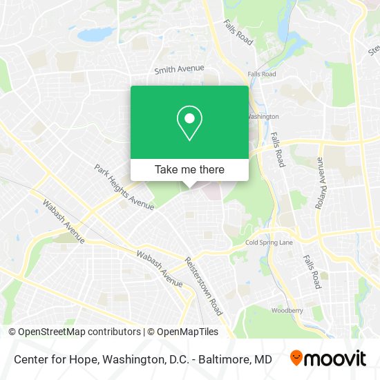 Center for Hope map