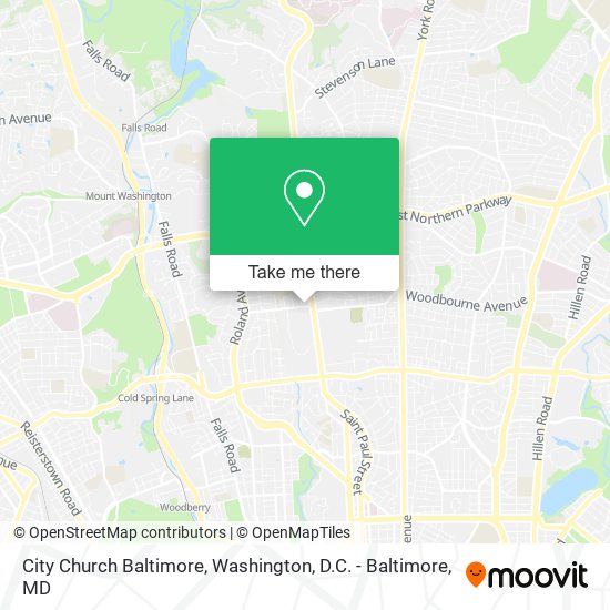 Mapa de City Church Baltimore