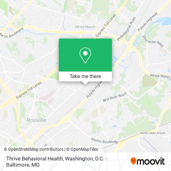 Thrive Behavioral Health map