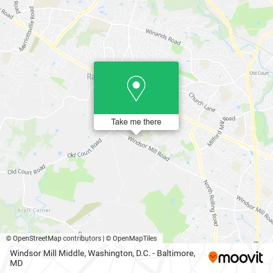 Windsor Mill Middle map
