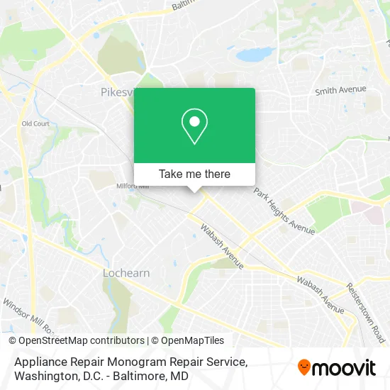 Appliance Repair Monogram Repair Service map