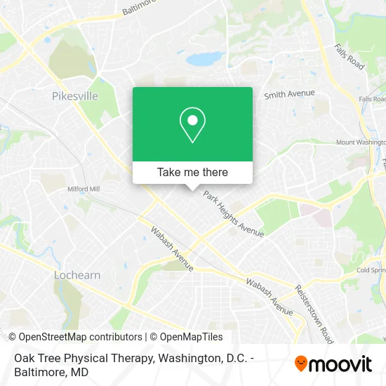 Oak Tree Physical Therapy map