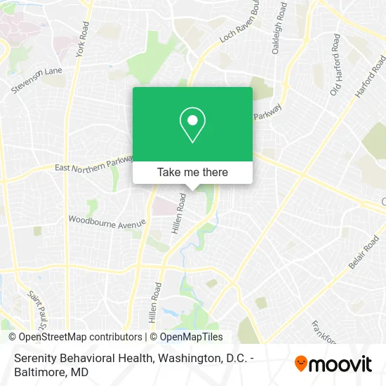 Serenity Behavioral Health map