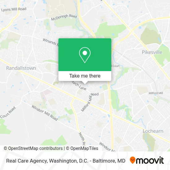 Real Care Agency map