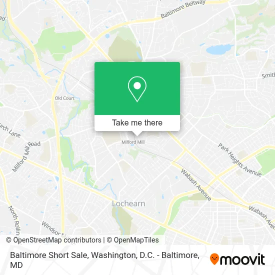 Baltimore Short Sale map