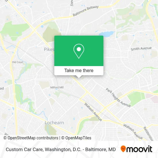 Custom Car Care map