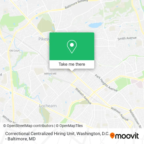 Correctional Centralized Hiring Unit map