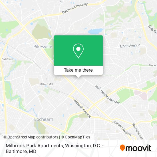 Milbrook Park Apartments map