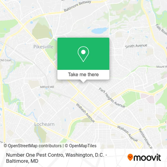 Number One Pest Contro map