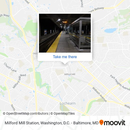 Mapa de Milford Mill Station