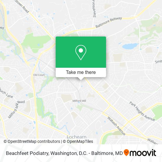 Beachfeet Podiatry map