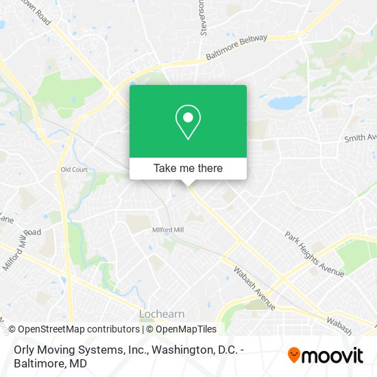 Mapa de Orly Moving Systems, Inc.