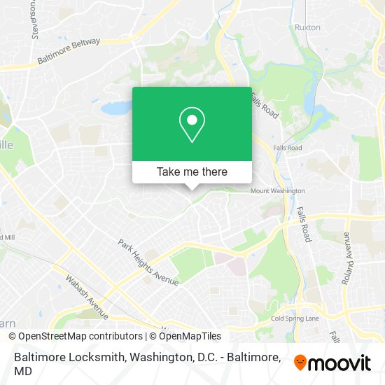 Mapa de Baltimore Locksmith