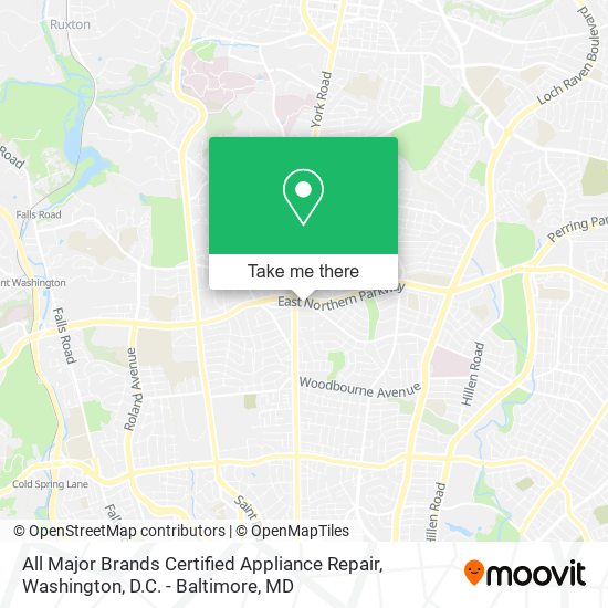 Mapa de All Major Brands Certified Appliance Repair