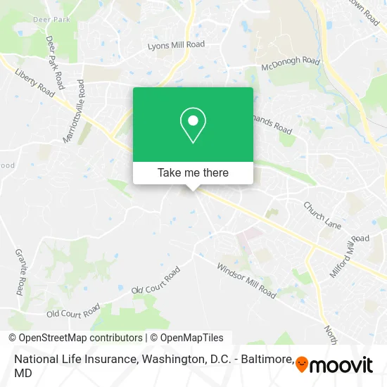 National Life Insurance map