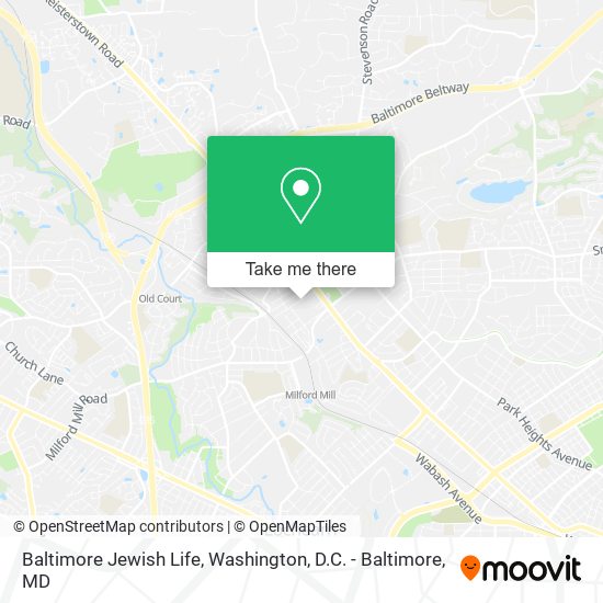 Baltimore Jewish Life map