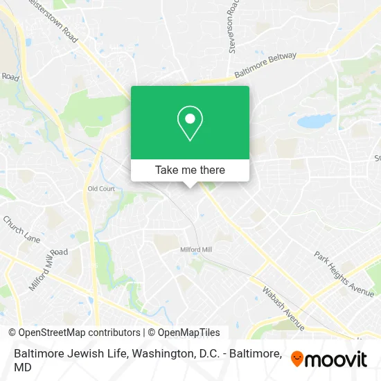 Baltimore Jewish Life map