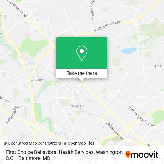 First Choice Behavioral Health Services map