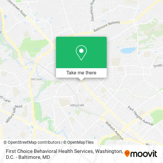 First Choice Behavioral Health Services map