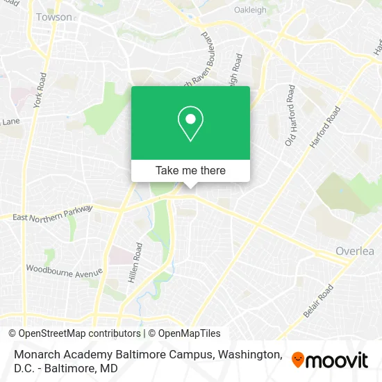Monarch Academy Baltimore Campus map