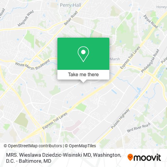 MRS. Wieslawa Dziedzic-Wisinski MD map