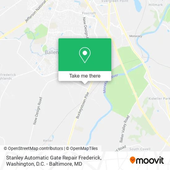 Stanley Automatic Gate Repair Frederick map