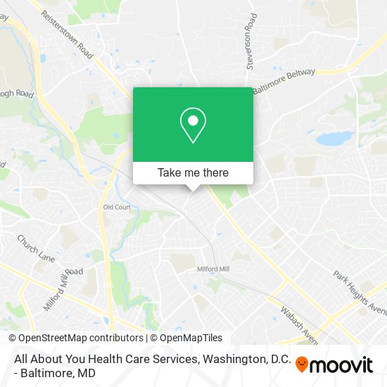 Mapa de All About You Health Care Services