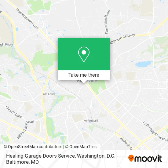 Healing Garage Doors Service map