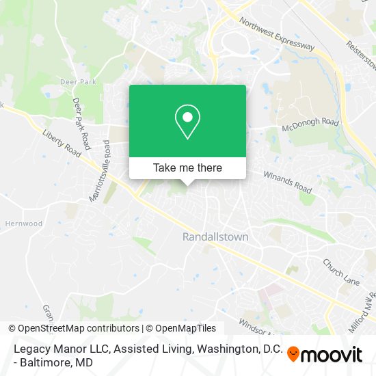 Mapa de Legacy Manor LLC, Assisted Living