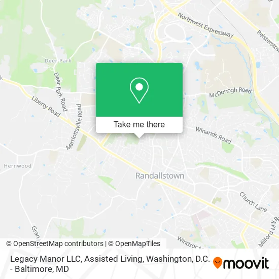 Legacy Manor LLC, Assisted Living map