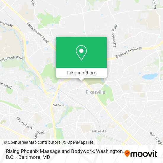 Rising Phoenix Massage and Bodywork map