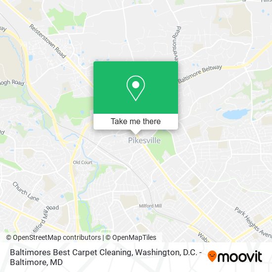 Baltimores Best Carpet Cleaning map