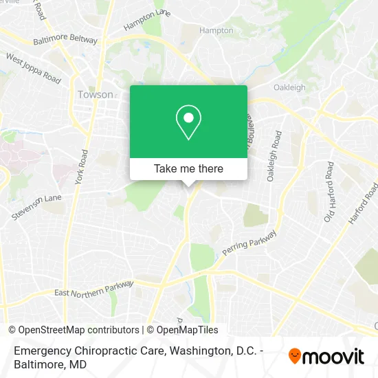 Emergency Chiropractic Care map