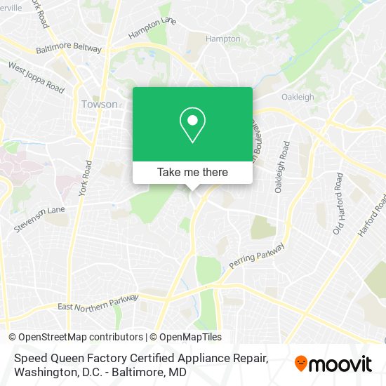 Mapa de Speed Queen Factory Certified Appliance Repair