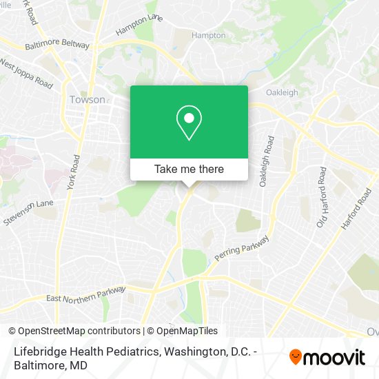 Lifebridge Health Pediatrics map