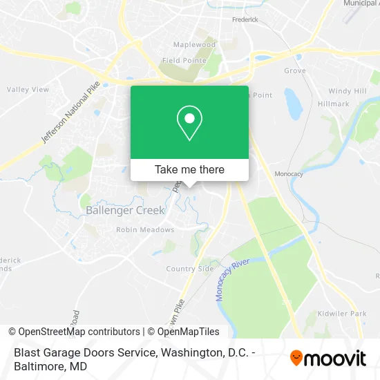 Blast Garage Doors Service map