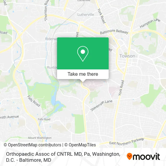 Orthopaedic Assoc of CNTRL MD, Pa map