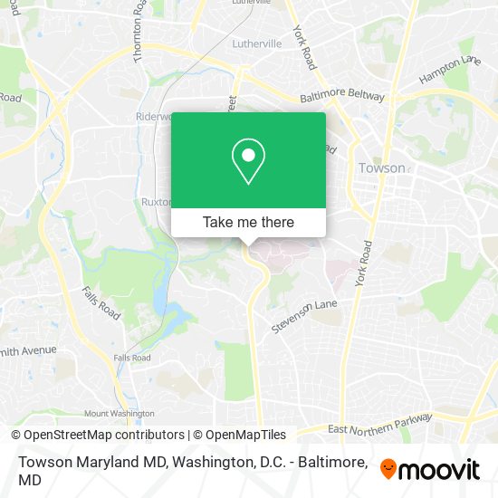 Towson Maryland MD map