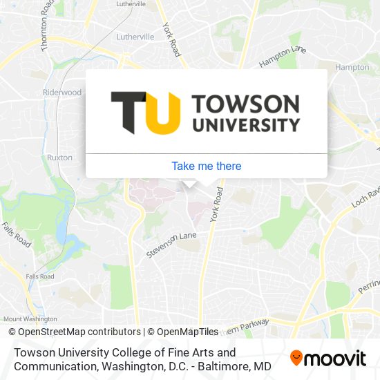 Towson University College of Fine Arts and Communication map